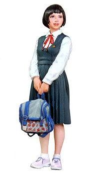1/20 80 мм пружина поставка момиче с чанта 80 мм Комплекти фигури от смола Миниатюрни модели на gk В разглобено формата на Небоядисана