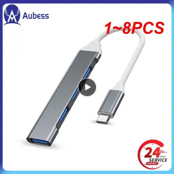 1 ~ 8ШТ 3.0 Хъб USB-Хъб С 4 Порта за Високоскоростен Тип c Сплитер 5 Gbit/s За КОМПЮТРИ, Компютърни Аксесоари Многопортовый ХЪБ 4-портов USB 3.0 2.0