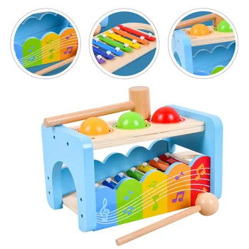 1 комплект забавни играчки-стучалок и чукове, Ксилофон, за деца, музикални играчки Монтесори