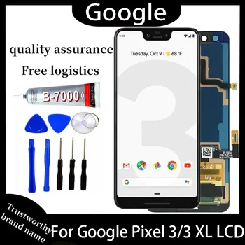 100% Тест AMOLED За Google Pixel 3 XL 3XL LCD дисплей, Сензорен Дигитайзер За Google Pixel 3 Подмяна на LCD екрана Pixel3