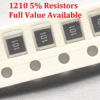 100 бр./лот SMD чип-резистор 1210 1.2 K/1.3 K/1.5 K/1.6 K/1.8 K/ Ω Съпротивление 5% 1.2/1.3/1.5/1.6/1.8/ K резистори 1K2 1k3 1k5 1k6 1k8