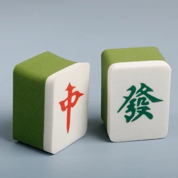 2 елемента Mahjong Красотата Яйце Грим Пасатор Козметична Издувам Мека Основа За Грим компактна пудра Гъба С Кутия За Съхранение на Козметичните средства