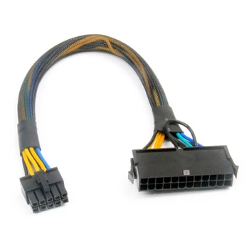 24-пинов-10-пинов Адаптер основна храна за захранване ATX с тъкани кабел на IBM за персонални КОМПЮТРИ и сървъри Lenovo 12 инча (30 см)