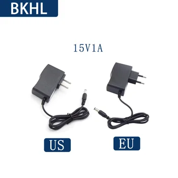(5 бр./лот) Универсален източник на захранване 15V 1A AC 110V 220V адаптер за зарядно устройство EU / US универсален щепсел за led осветление