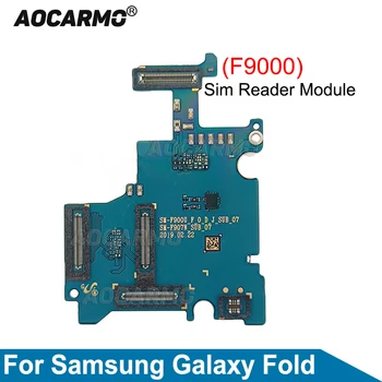 Aocarmo За Samsung Galaxy Fold F9000 F900U F907N Слот За Sim-Карти Тава За Четене на Притежателя на Модула Гъвкав Кабел Дубликат Част