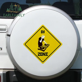 EARLFAMILY 43 см x 43 см за Dj Zone Автомобилни Стикери Водоустойчиви Етикети Модерен Слънцезащитен Крем За Защита От Надраскване На Вратата На Колата