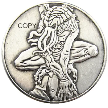 HB (144) US Hobo Morgan Долара Череп, Скелет Зомбита, със сребърно покритие копирни монети