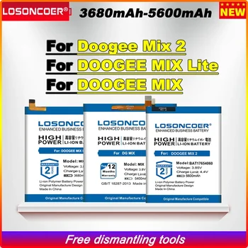 LOSONCOER 5600mAh BAT17654060 За батерията Doogee Mix 2 BAT17MIX MIX Lite За батерията DOOGEE MIX