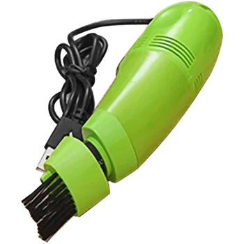 USB Компютърна клавиатура Прахосмукачка Мини Тенис Чанта Ръчен инструмент за почистване на масата Зелен
