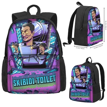 skibidi тоалетна Титан Ученически чанти Speakerman за деца-тийнейджъри, раница за спорт на открито, раница за пътуване, чанти за студентски тетрадки
