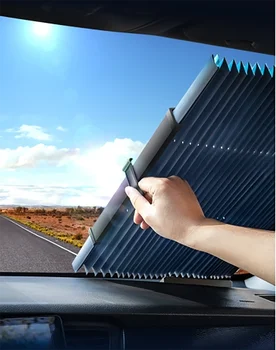 Авто сенника на предното стъкло с лепило Sun Proetect за автоматично заключване на ултравиолетовите Сгъваема кола сенника на прозореца на сенника