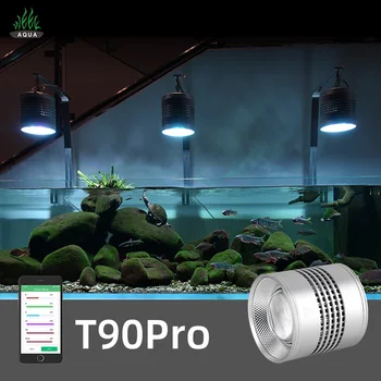Аквариумное осветление WEEK AQUA Осветление за аквариум с пресноводными рибки LED Full Spectrum RGB UV APP Control t90 Pro Аквариум, осветителни тела