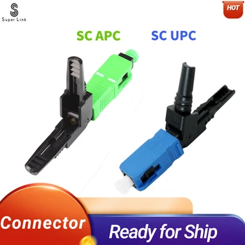 Бърз конектор SC APC Оптични студен Конектор SC UPC Green fibra FTTH однорежимный бърз конектор SC adapter В събирането на