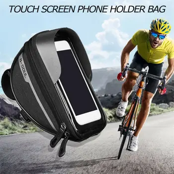 Горещ калъф за мобилен телефон, Аксесоари за велосипед, Мотор чанта за телефон със сензорен екран, Предната тръба на волана, Велосипедна чанта с докосване на екрана