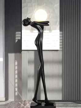 Гуманоидная Скулптура под лампа Светлина Луксозни Художествени Дизайнерски Лампи Zhongshan Голям лампиона