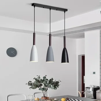Декоративен окачен лампа в скандинавски стил за хранене, висящ лампа за ресторант, кухненски led лампа, дизайн на бутилката