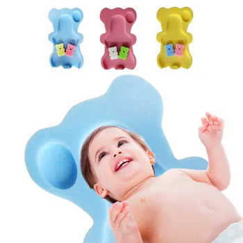 Детска гъба за душ, подложка от пяна за вана, Нескользящая Мека възглавница за седалка, вана, подложка за къпане на бебета, който поддържа главата, врата и гърба, детски инструмент за къпане