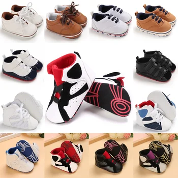 Детски Обувки за момчета 0-18 Месеца, Модни Баскетболни Обувки С Висок Берцем, Спортни Обувки, Обувки За Обучение, Бели Обувки За Кръщение, Първите Проходилка