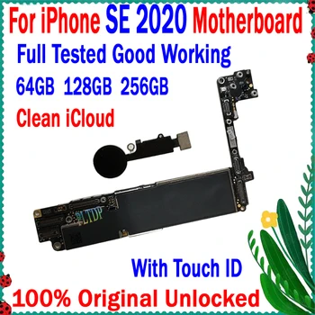 Дънна платка за iPhone SE 2020 Оригиналната отключване на дънната платка, без icloud за iPhone SE2 логическа такса 64 GB 128 GB, 256 GB Безплатна доставка
