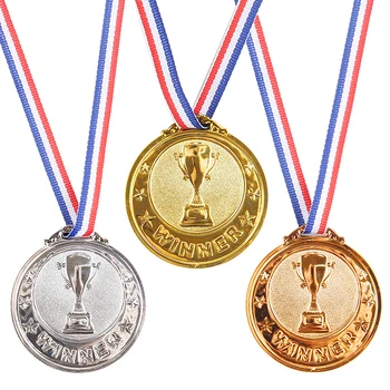 Златен Сребърен Бронзов награда, Наградата за победителя Футболни състезания, награди, медал, като сувенир, подарък, спорт на открито, детски играчки