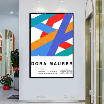 Изложба плакат Дора Маурер 1998 Минимализъм Абстрактен Съвременен Начало Декор Щампи Стенно изкуство Платно Модулни Картини Уникален Подарък