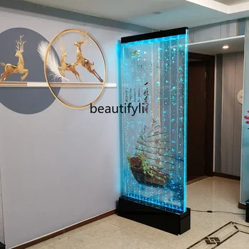 Интелигентна водна навесная стена Екрани за течаща вода на Декоративен фон за влизане Акрилна балон стена