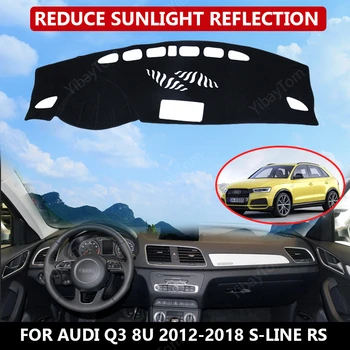Килим-килим за таблото на Audi Q3 8U 2012-2018 S-line RS Auto Кадифена Торбичка Арматурното табло в Черен блокира прах и намалява нивото на шум аксесоари за автомобили