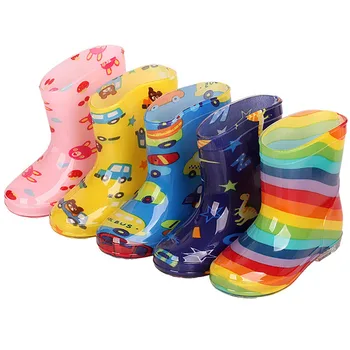 Класически детски непромокаеми ботуши PVC за момичета, детски дождевики с герои от анимационни филми, Детски непромокаеми обувки за момчета, непромокаеми дождевики CSH1209