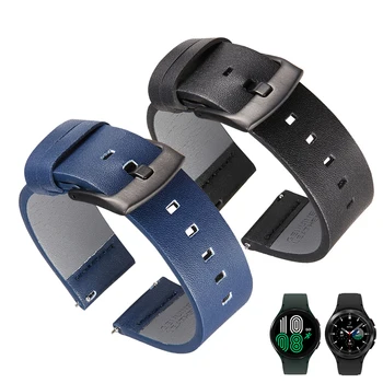 Кожена каишка за Samsung Galaxy Watch4 ClassiC 42 мм и 46 мм, Каишка за китката-гривна Watch 4 44 мм 40 мм Гривна-каишка за часовници, аксесоари за каишка за