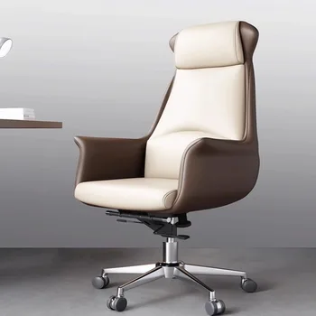 Кожени офис столове Слот Дивани Мобилно дизайн Удобен офис стол с тоалетка Ергономични мебели за интериора на Silla Escritorio