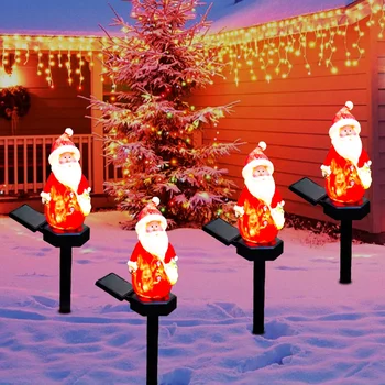 Коледни Слънчеви led външни Декоративни фенери Градински пейзаж от смола Морава лампа на колумб Парти Празник на Дядо Коледа 2024