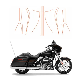 Комплект от 9 винилови стикери в тънка ивица за Harley Touring Ultra Electra Glide Street Glide от 2014 до 2023 година