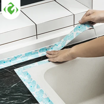 Лента за пукнатини от мивка от PVC, оборудване запечатване лента за ъгъла на кухня, баня, вана, водоустойчив тиксо, защищающая от мухъл, GY