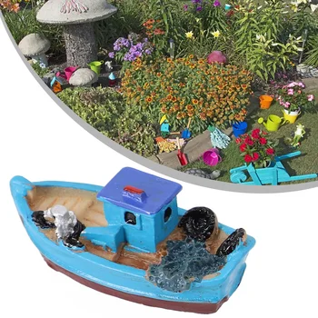 Миниатюрни Модели на Мини-Лодки, Риболовни Играчки САМ Занаятите Home Тенис на Декор Подаръци Фигурка Украшение САМ Пейзаж Цвят Случаен