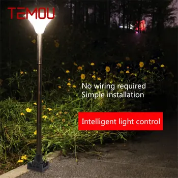 Модерен газонный лампа TEMOU Solar Light, 39 светодиоди, водоустойчив IP65, открит Декоративна лампа за вашия двор, парк, градина