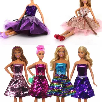Модерен дамски кукла, къса рокля, облекло, облекло за кукли с няколко рани, облекло за кукли Барби, 30 см, аксесоари за кукли, пола, играчки за момичета, подаръци