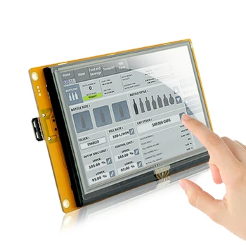 Модул LCD дисплей с последователна панел Smart HMI с диагонал от 4,3 до 10,1 инча с безплатен софтуер + порт UART + Резистивен сензорен екран за Raspberry Pi