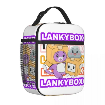 Мультяшные чанти за обяд Lankybox с изолация голям капацитет, сладък контейнер за храна Фокси, чанта-хладилник, чанта за обяд, чанти за храна за пикник