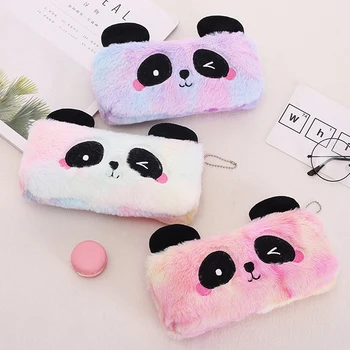 Нова чанта за моливи с цип голям капацитет Panda, мультяшная креативна Проста студентска чанта за канцеларски материали 2023