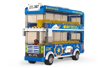 Обществен транспорт с Автобус за Сглобяване на автомобила Градивен елемент на Камион и камион пъзел Играчките-пъзел