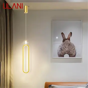 Окачен лампа ULANI Nordic Златни прости модерни led лампи Кристални Декоративни осветителни тела за дома спални