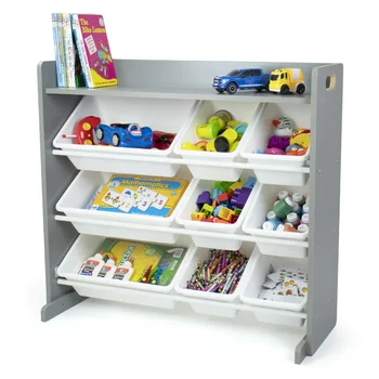 Органайзер за съхранение на играчки с рафт и 9 чекмеджета за съхранение