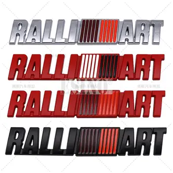 Оформление на Автомобила 3D Метал Хром Цинк Сплав Емблемата на Купето на Автомобила Икона Стикер Термоаппликация Авто аксесоари за Mitsubishi Ralliart Ralli Art