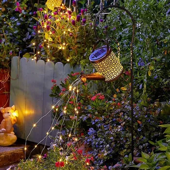 Подвесная лампа с водопад, Пейзаж led лампа от Слънцето, Водоустойчив декорация за градината, на верандата, на тревата в задния двор