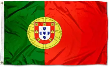 Португалия Португалски флаг | 3x5 фута | LiteWeave Pro Series, Полиестер 75Г с принтом / Флаг на страната, Вътре / вън, Ярки цветове, B