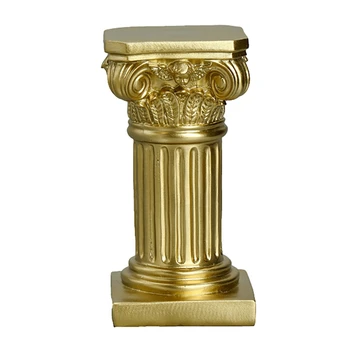 Промоция! 2X Златна Римска колона, скулптура от смола, декор колони, Статуи на Римски колони, предмети от бита, мебели за всекидневна