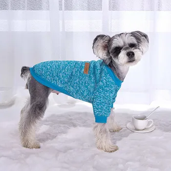 Пуловер за домашни кучета Класически топли дрехи за кучета Яке за малки кученца Палто Зимна Мека облекло за малки до средни кучета Облекло за котки