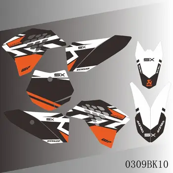 Пълна Графика Етикети Етикети Мотоциклет Фон Потребителски Номер Име За KTM SX50 SX 50 2009 2010 2011 2012 2013 2014 2015