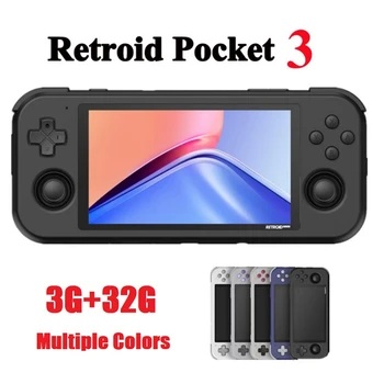 Ретро игрова конзола Retroidpocket 3 сензорен IPS-екран 3G + 32G с диагонал 4,7 инча и операционна система Android 11 Преносима игрова конзола за видео игри