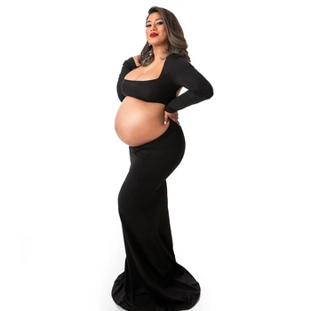 Рокля за бременни, за да снимам, секси рокля за снимки с отворен корем, дрехи за бременни, модерно рокля с отворен гръб за душата на детето